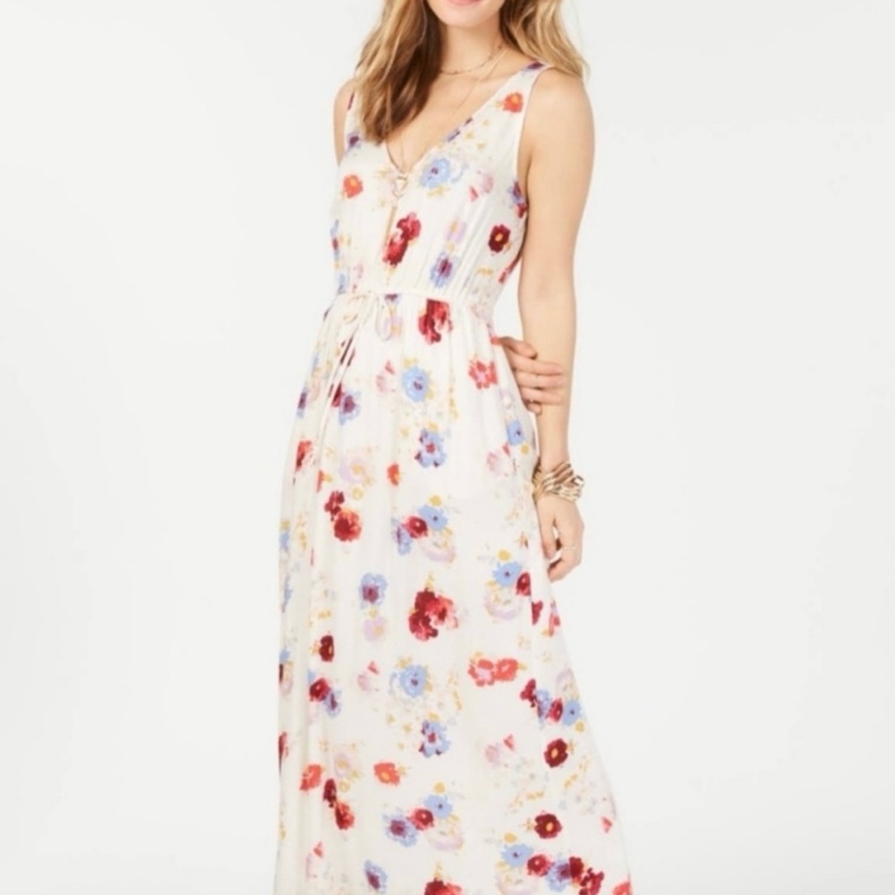 Lucky Brand Size L Floral Maxi Dress